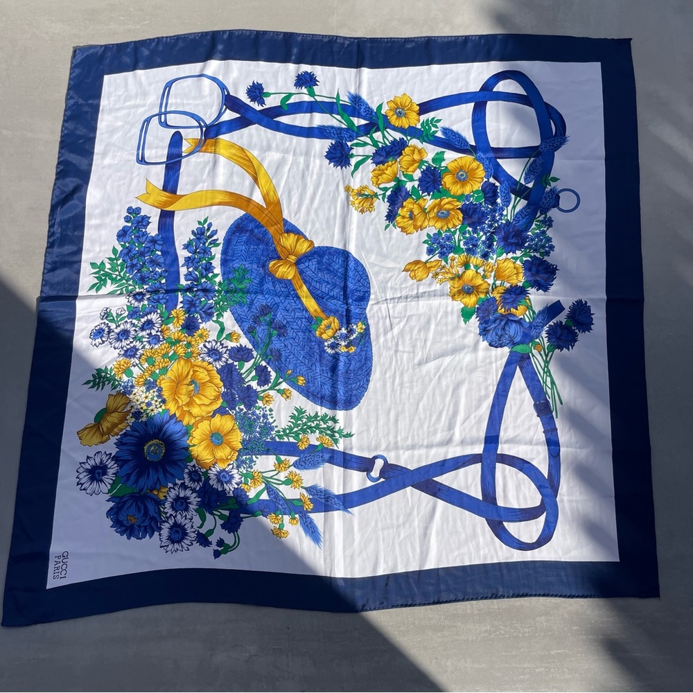 Blue and White Scarf